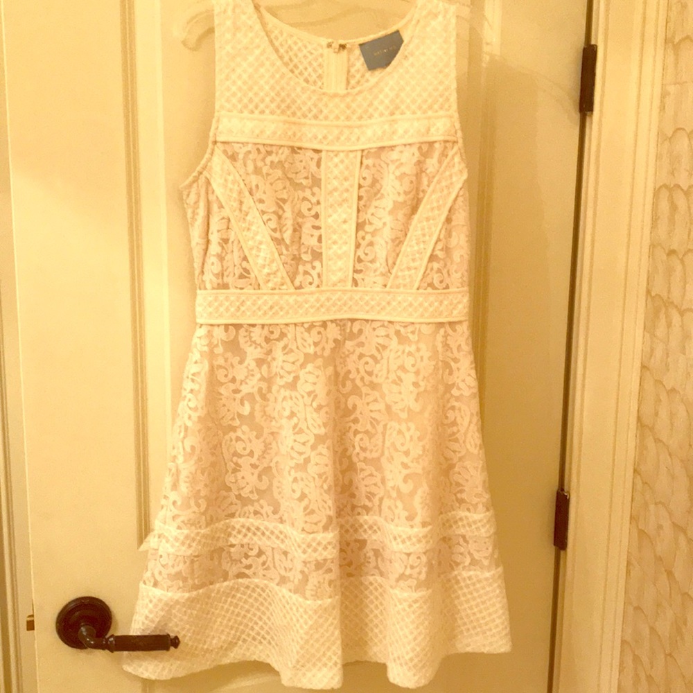 Cream skater lace dress size small